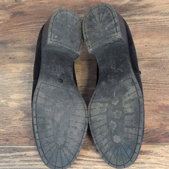 Anne Klein Black Suede Chukka Women's Slip On Boots 11M         -729B - Picture 9 of 9